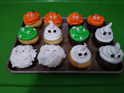 Ghost and Monster Cupcakes